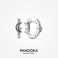 PANDORAˉ Stud Earrings PANDORAˉ logo love 925 silver earrings 297382CZ heart-shaped personality simp