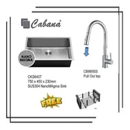 Cabana CKS6407 Nanomagma Texture Kitchen Sink + CB889SS Pull Put Kitchen Tap