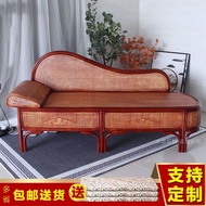 [in stock]Real Wicker Lounger Chaise Sofa Bed Toffee Chair Lazy Sofa Beauty Bed Single Bed Ratten Bed Backrest Sleeping Chair