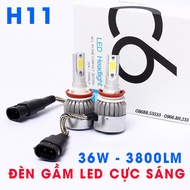 [HCM]01 bóng đèn LED gầm ô tô chân H8 H9 H11 C6 siêu sáng 12v 36W