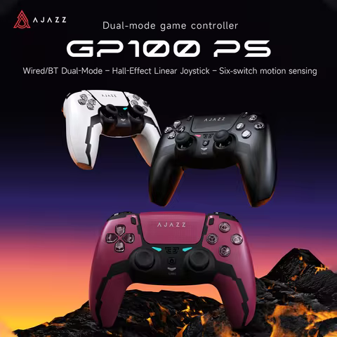 AJAZZ GP100 PS wireless esports game controller dual-mode compatible with PS4/PC touch screen design