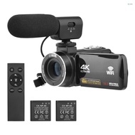 4K Digital Video Camera WiFi Camcorder DV Recorder 56MP 18X Digital Zoom 3.0 Inch IPS Touchscreen Su