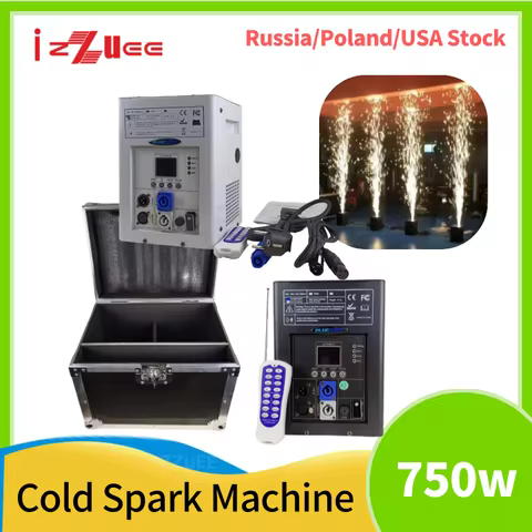 750w Cold Spark Machine Flight case Ti Powder DMX Firework Machine Remote Cold Fireworks Fountain St