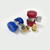 R R134a Car Air Conditioning Key Copper Valve Core Adjustable Quick Connector R12 Refrigerant Fillin