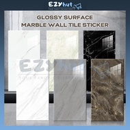 Marble Wall Tile Paper Kitchen Wall Sticker Wall Paper Bathroom Wallpaper Waterproof Tile Sticker Wallpaper DindingDapur