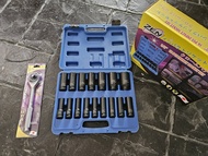 ZEN ชุดลูกบล็อกดำยาว ขนาด 4 หุน 16 ตัว/ชุด ขนาด 10-32 MM พร้อม ด้ามฟรี ขนาด 4หุน 1/2 ของแท้ ส่งเร็ว 