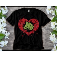Marvel Hulk Smash Heart Valentine'S Day Tshirt Unseix Tee Mother'S Day Gift
