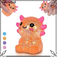 ARREBUL Squishy Stress Glitter, Glitter Cute Shape Axolotl Squishy Toys,  Sugar Filled Soothing Text