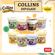 COLLINS DIP GLAZE MINI 300 GR - Topping Selai Donat Roti Kue Aneka Rasa - Chocolate Coklat / Strawbe