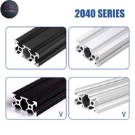 SC 2040 Aluminum Profile Extrusion Anodized Silver/Black T-slot/V-slot European Standard Linear Rail