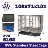 GVW 5196 Stainless Steel Cage Pet Cage Dog Cage Stainless Steel Cage Diy Sangkar Kucing Murah Rumah 