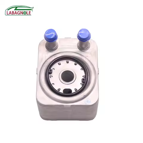 For Audi Q7 4L Engine Oil Cooler for A6 A3 8P TT 8N VW Golf MK5 MK6 Touareg Passat B5 with Ring - Re