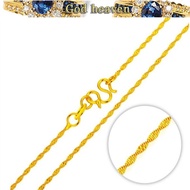 Real 916gold ladies necklace water wave chain 916gold water wave chain