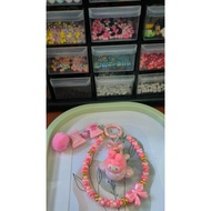 Keychain phone pink plane