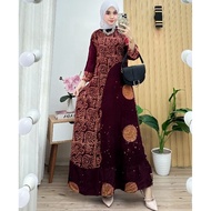 New Model Maura daster batik daster long daster batik dress long sleeve daster nursing daster Pekalo