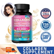 14-in-1 Collagen Supplement-64000MCG for Healthy Hair, Vegetarian Capsules for Men and Women LAC4