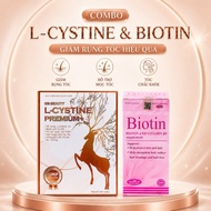COMBO for hair growth and beautiful skin L cystine 500mg and Biotin (L cystine box of 60 tablets, Bi