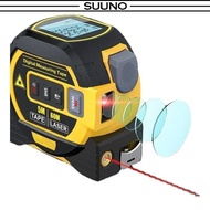 3in1 Laser Rangefinder 5m Tape Measure Ruler LCD Display Backlight Distance Meter Building 60M