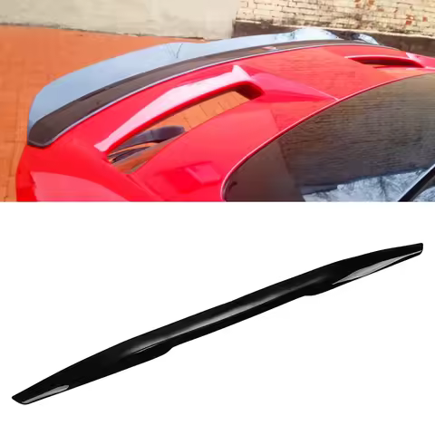 Car Rear Roof Trunk Spoiler Lip Tail Wing Rubber Glossy Black Anti UV Universal for Car Modification