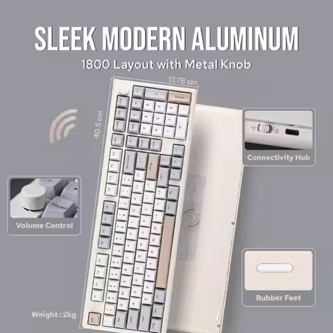 New arrivals Galaxy100 QMK/VIA Wireless Gaming Keyboard, Aluminum Mechanical Keyboard with PP Plate,