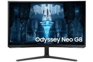 Samsung - 32吋 Odyssey Neo G8 Mini-LED 曲面電競顯示器 (240Hz) LS32BG850NCXXK 香港行貨, 原廠三年上門保養