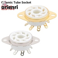 ORIENRI 1Pcs Ceramic Tube Socket, Octal 8Pin K8A Valve Base,  DIY Tin-Plated PCB Mount GZC8-1-A GZC8