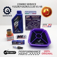 COMBO SERVICE Y15ZR/Y16ZR/LC135 V1-V8 (ENGINE OIL+AIR FILTER+OIL FITER+SPARK PLUG)