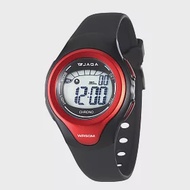JAGA(捷卡)輕巧可愛多功能電子錶-M1067-AGG(黑紅)