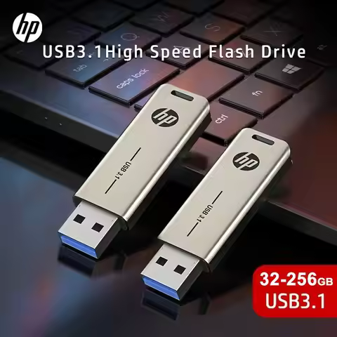 HP USB 3.1 Metal USB Flash Drive 32GB 64GB 128GB 256GB Pen Drive Creative Personality Car Music Gift