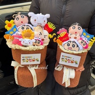 Crayon Shin-Chan Cute Doll Cartoon Bouquet Birthday Gift for Girls Girlfriends Boyfriend Christmas G