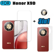 Honor X9D Tempered Glass 3 in 1 Screen Protector for Honor X 9D Tempered Glass with Camera Lens Glas