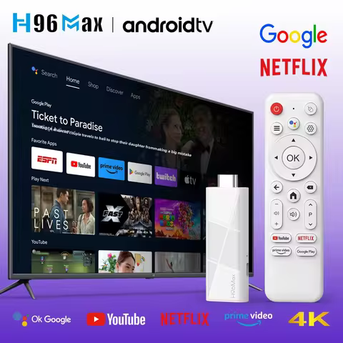 H96MAX RK3518 TV Stick Smart TV Android14 4K H96 MAX TV Box Wifi6 IPTV BT5.4 8G/16G 4K@60fps HD Smar