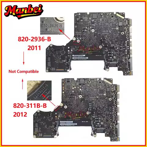 Laptop Logic Board 820-2936-B 820-3115-B For Macbook Pro 13" A1278 Motherboard 2011 2012 Years