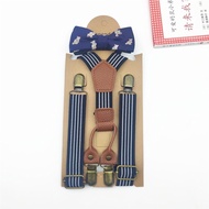 Children Strap Clip Bow Tie Set 4 Clip Accessories Baby Strap Clip Anti-slip Cute Suspenders Strap