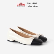 Cillie Women's Doll Shoes Square Sole Square Toe with Bow Solid Color BB02