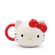 Cute Cat Mug Cartoon Bow Milk Cup Children Cat Cup 3D Water Cup Ceramic Cup