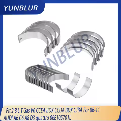 STD Engine Main & Con-rod Bearing Set Fit 2.8 L T V6 Gas CCEA BDX CCDA BDX CJBA For 06-11 AUDI A6 C6