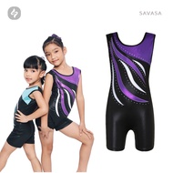 Savasa Gymnastics Leotard Kids - Emma Purple Children's Gymnastics Clothes