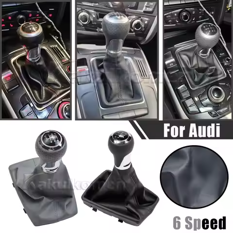 For Audi A4 S4 B8 8K/A5 8T/Q5 8R 2007-2015 S-Line Manual 6 Speed Gear Shift Knob Lever HandBall Leat