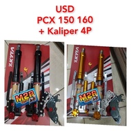 Usd Front Shock Up Side Down UDF 14 Ktc Kytaco KYTA Pcx 150 Pcx 160 + 4P Caliper 4 Piston 260 mm