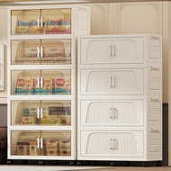L45-95cm (3-5 Layers) Double Doors Storage Box Multipurpose Stackable Foldable  Storage Cabinet
