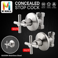 MCPRO SHOWER CONCEALED STOP ANGLE VALVE CONTROL STOPCOCK - G1/2" (SS22X) / G3/4" (SS20X)