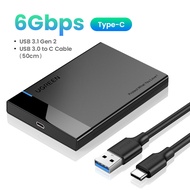 UGREEN USB C Hard Drive Enclosure 2.5 inch USB 3.1 Gen 2 Type C to SATA External Hard Drive Disk Cas