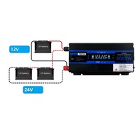 6000W/5000W/4000W/3000Wอินเวอร์เตอร์ 12V/24V อินเวอร์เตอร์ คลื่นไซน์บริสุทธิ์ ชุดแปลงไฟ12เป็น ตัวแปล