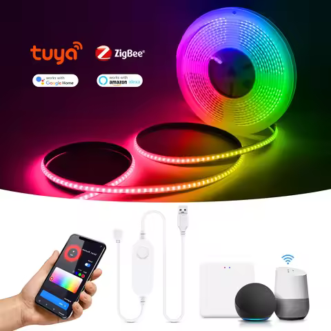 ZigBee LED Strip Smart Tuya COB Lights 5V USB Dimmable FOB Tape wifi Controller Bedroom Kitchen Cabi