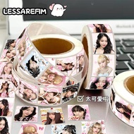LESSERAFIM Female Star Roll Sticker Miyazaki Sakura Kim Caiyuan Star Chasing Handbook Sticker Square