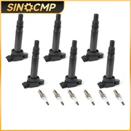 6pcs Ignition Coils +6pcs Double Iridium Spark Plugs UF495 90919-02248 90919-A2001 B284 For Toyota T