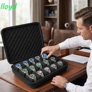 LLOYD Watch Storage Box, Hard Shell 8/ 15 Slot Watch Display Box, Case Box Black Zippered Closure Fo