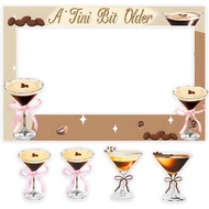 Hiasan LaVenty Espresso Martini untuk Hari Lahir yang Sedikit Lebih Lama, Perlengkapan Parti untuk H