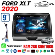 HO FORD XLT 2020 2 din android จอ android ติดรถยนต์ 9 IPSQLED 2k HD 2din GPS WIFI Apple Carplay ตัวรับสัญญาณแบบเสตอริโอ วิทยุติดรถยนต์